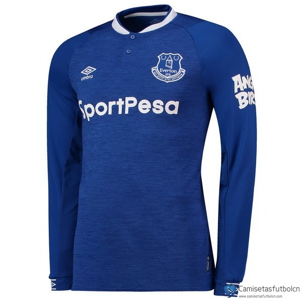 Camiseta Everton Primera equipo ML 2018-19 Azul